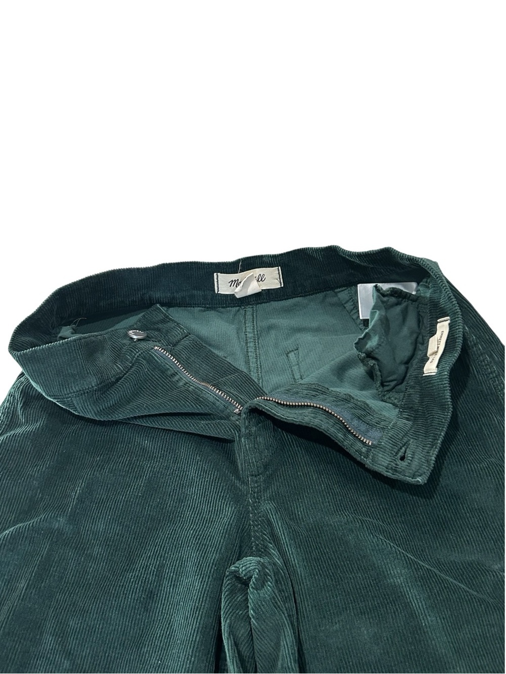 Madewell The Emmett Wide-Leg Pant In Corduroy Size 25 Style NS291 Green Stretchy - Picture 11 of 16